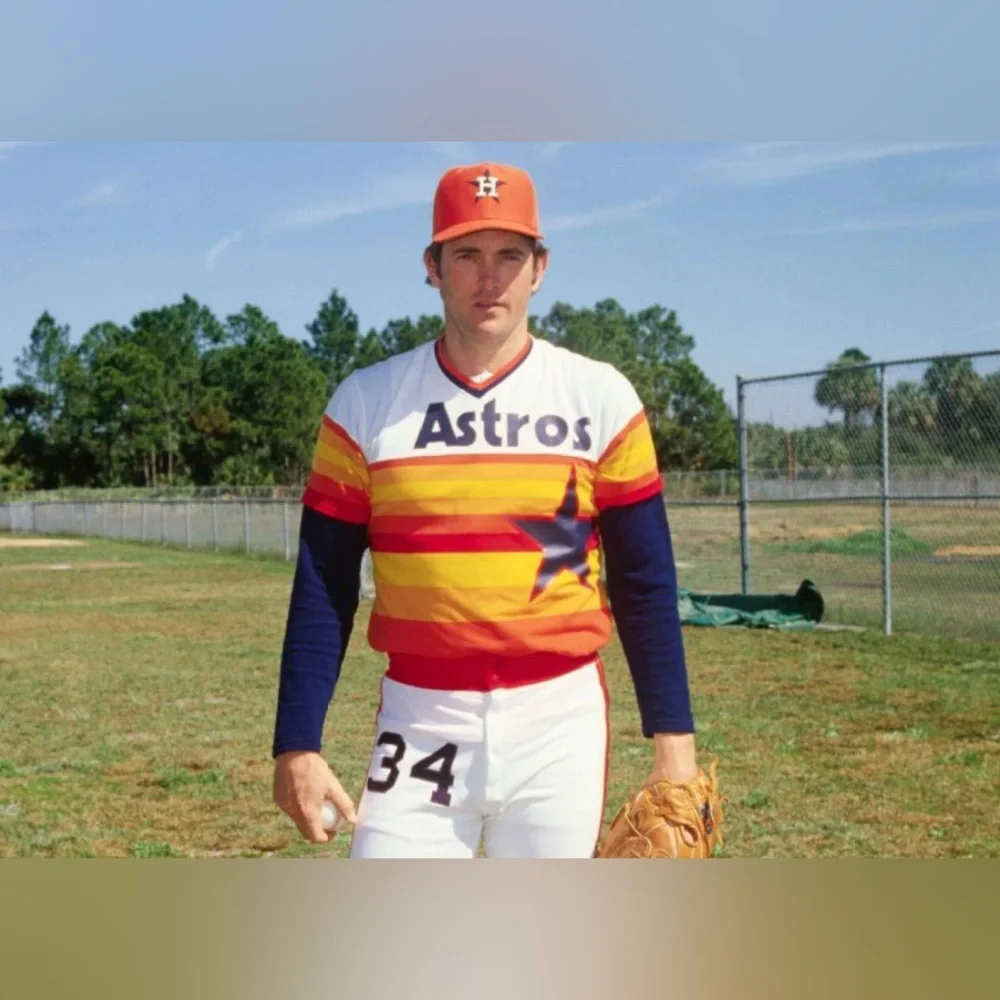 Majestic Authentic Houston Astros Retro Throwback MLB Baseball Jersey Men’s Sz M - Picture 3 of 7